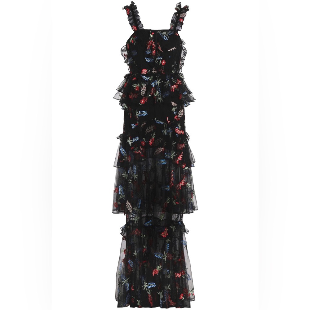 Alice McCall - Black floral tulle gown